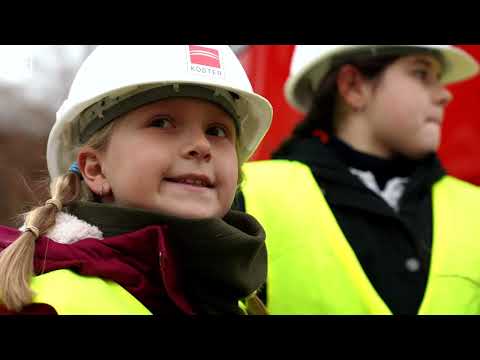 Grundschüler besuchen die Köster-Baustelle der Peter-Härtling-Schule in Werl