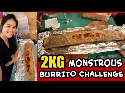 2KG MONSTER BURRITO CHALLENGE!! Food Challenge Video