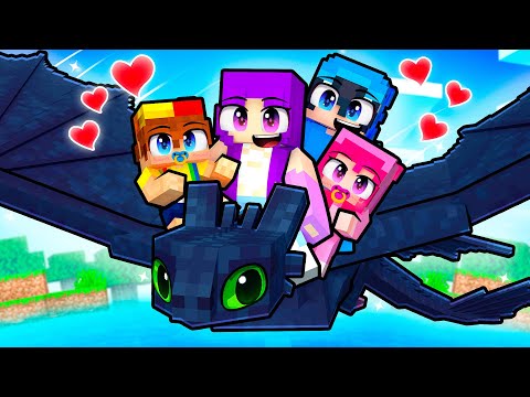 We Became a DRAGON TRAINER FAMILY in Minecraft!