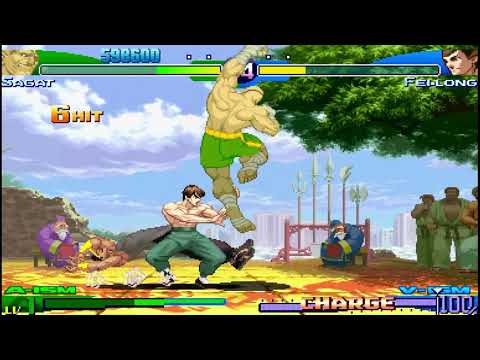 Sagat VS Fei Long and Yun – Street Fighter Alpha 3 Max