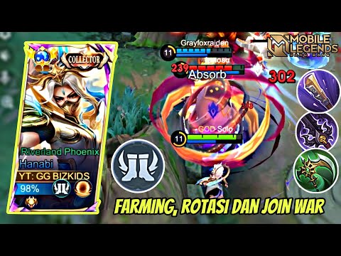 HANABI GOLDLANE NEW FARMING, ROTASI DAN JOIN WAR! MLBB