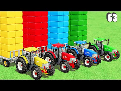TRANSPORTING & HARVEST COLORED BALES with MCCORMICK TRACTORS. WRAPPING & SELLING UNDERWATER!  #62