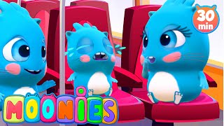 Download lagu 👩‍✈️🚌The wheels on the bus go round | Family nursery rhymes and songs for kids by Baby Moonies mp3