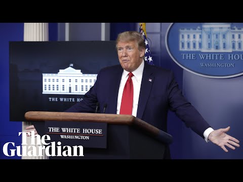 Trump plays campaign-style video attacking press at White House briefing