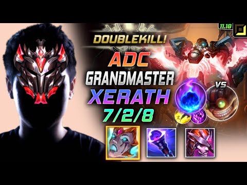 GrandMaster Xerath ADC vs Ziggs - 천상계 장인 원딜 제라스 템트리 룬 리안드리 유성 ゼラス Зерат 远古巫灵 齊勒斯 - LOL KR 11.18
