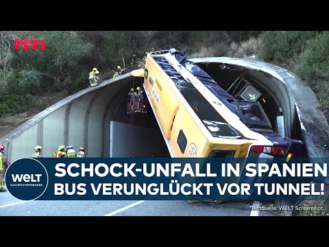 SPANIEN: SCHWERER BUS-UNFALL bei Pineda de Mar - Ursachen noch ungeklärt