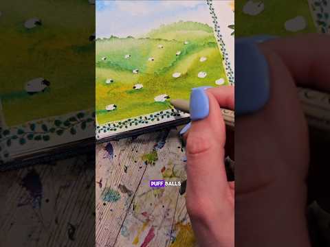 Watercolor a simple little landscapes! #easywatercolor