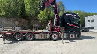 بيع عربة مقطورة مسطحة Volvo FH 8X4 Kranbil - Kombibil - HMF 85 tonnmeters kran - صورة 4 | Autoline عربة مقطورة مسطحة Volvo FH 8X4 Kranbil - Kombibil - HMF 85 tonnmeters kran | صورة 4 - Autoline
