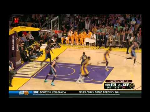 Kobe Bryant 38 points vs Denver Nuggets full highlights round 1 game 2 Nba playoffs 2012.04.01