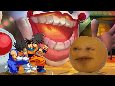 Mugen Battle Goku and Vegeta vs Annoying Orange 60fps HD