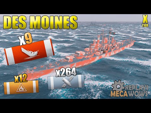 Des Moines CRAZIEST 9 kills on Ocean Map | World of Warships