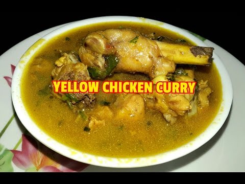 || YELLOW CHICKEN CURRY ( WITHOUT MASALA ) || चीकनच आळनी कालवण || NON.VEG RECIPE BY ASHA MARAGAJE