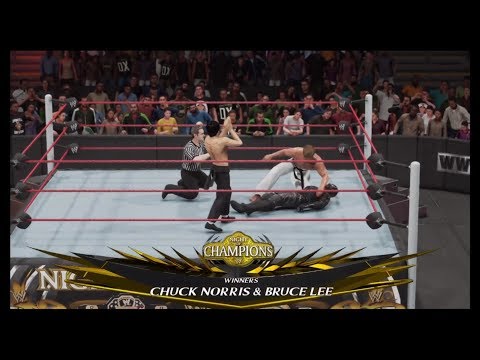 Bruce Lee & Chuck Norris vs. Black Panther (WWE 2k19) - CPU vs. CPU - Epic Battle 💯 🐲
