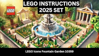 LEGO INSTRUCTIONS: Build the STUNNING LEGO Icons Fountain Garden 10359 – A Tranquil DIY Project!