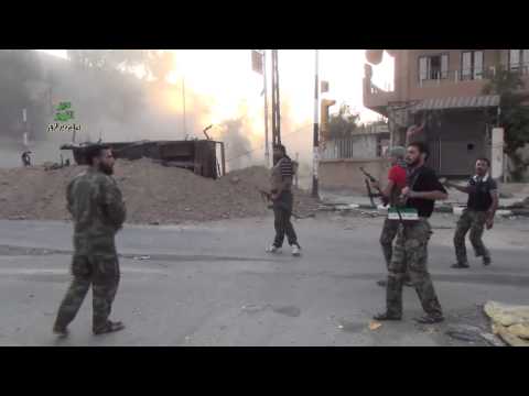 استهداف تمركز أحد القناصين في حي الجبيلة في دير الزور بواسطة رشاش 23 من قبل تجمع ألوية أحفاد الرسول