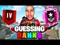 Guessing Your Rank In Rainbow Six Siege