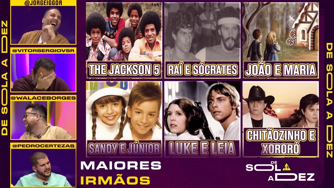 QUEM SÃO OS MAIORES IRMÃOS DE TODOS OS TEMPOS? CRAVAMOS! | DE SOLA A DEZ