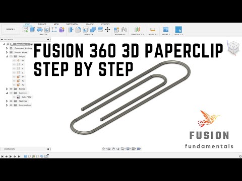 Create a 3D paperclip in Fusion 360