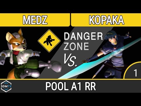 Danger Zone - Medz (Fox) vs. Kopaka (Marth) - SSBM Singles Pool A1 RR - Smash Melee