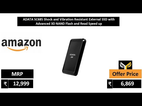 ADATA SC685 Shock and Vibration Resistant External SSD with Advanced 3D NAND Flash and Read Speed up