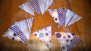 DIY: How to make an EASY Paper Pennant Banner FREE PATTERNS hipknitized.com