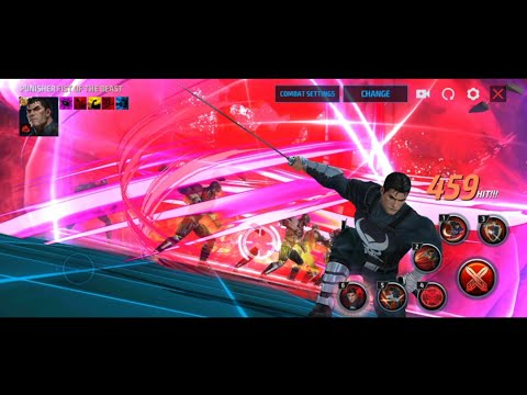 Punisher in Fist Of The Beast suit skills preview | Marvel Future Fight