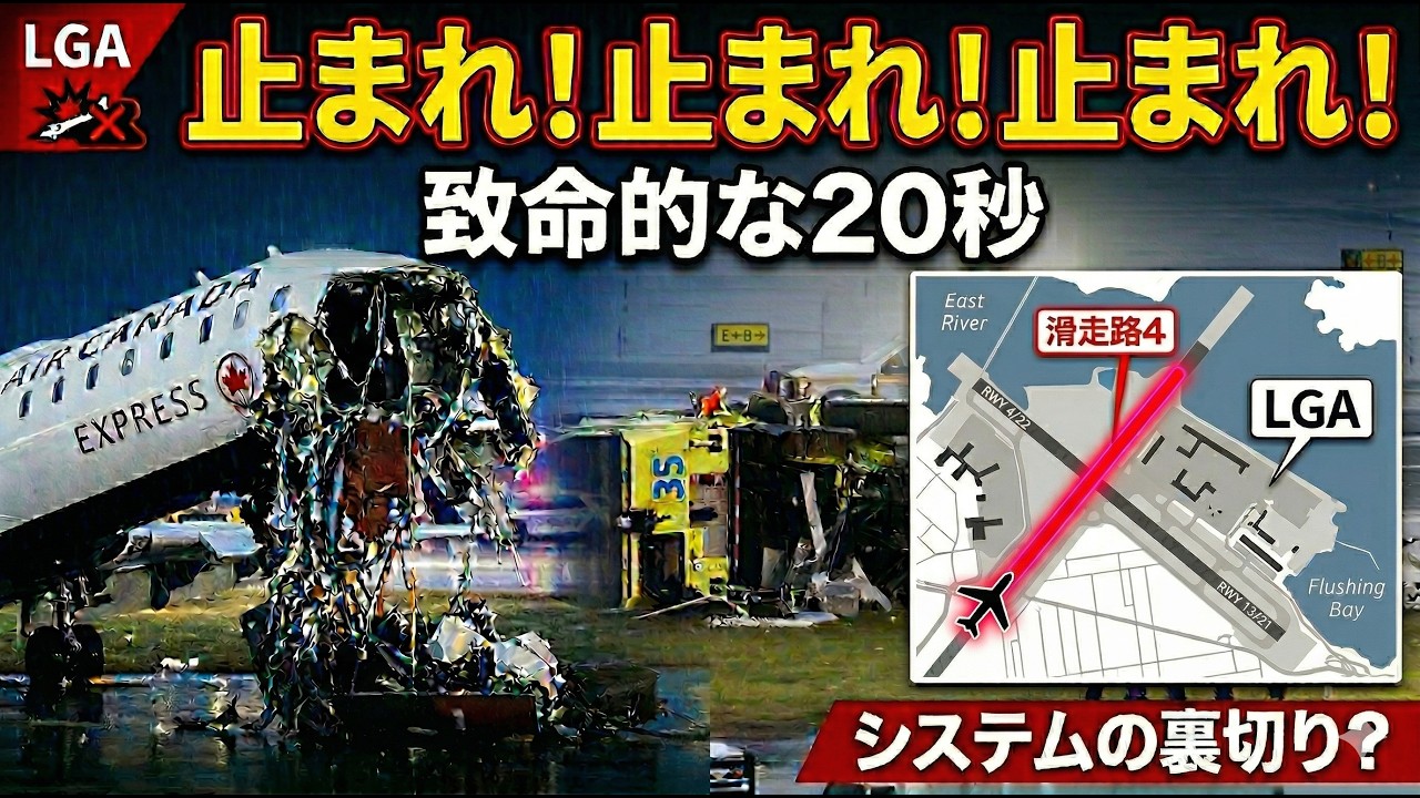 【航空無線】ニューヨーク・ラガーディア空港(LGA)で衝突事故｜エア・カナダ8646便（JZA646便）と消防車に何が起きたのか？