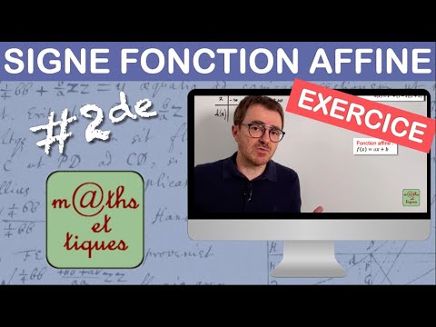 EXERCICE : Dresser un tableau de signes (fonction affine) - Seconde