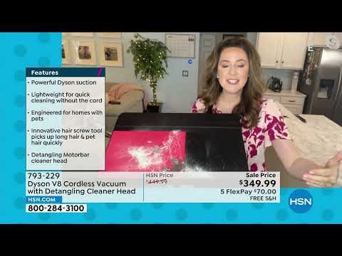 Dyson V8 Cordless Vacuum with Hair Detangling Cleaner He...