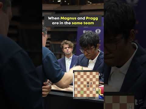 When Pragg and Magnus are in the same team! #chess #shorts