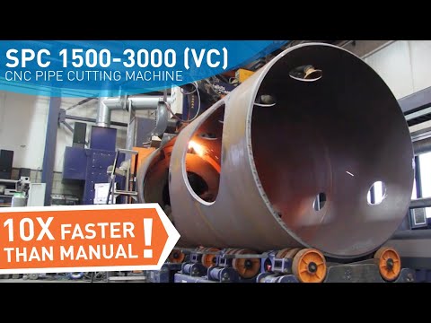 Pipe & vessel cutting automation: SPC 1500 - 3000 PT / VC cutting machine for up to 3.000 mm (118")