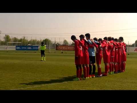 Giovanissimi 2003 / Derby Parma-Piacenza 5-2, ingresso squadre, minuto silenzio e calcio d'inizio