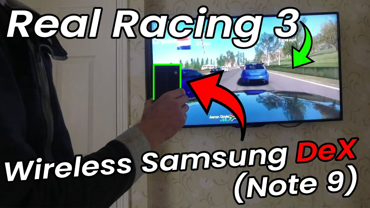 Wireless Samsung DeX on Note 9. Real Racing 3 gaming test