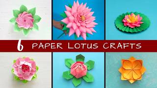 DIY Lotus Flowers 🌸 | 6 Creative Craft Ideas for Home Decor