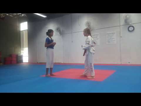 Milana practice with a friend