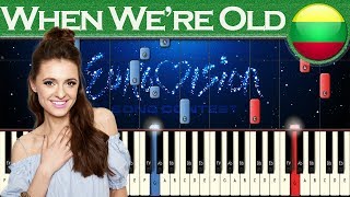 Ieva Zasimauskaitė - When We&#39;re Old (Lithuania 2018) | Piano tutorial | Eurovision Song Contest