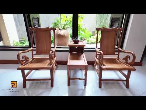 Review bộ ghế thư giãn gõ đỏ