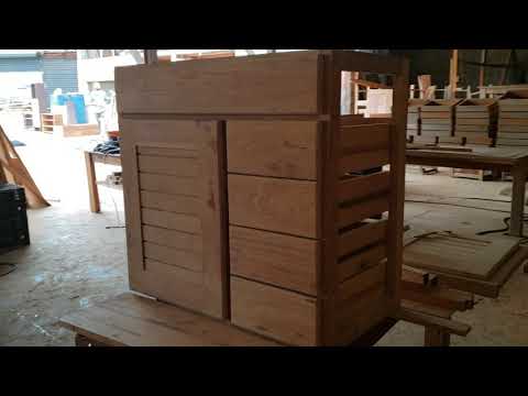 🪓ARMÁRIO EMBUTIDO PARA COZINHA - MADEIRA MACIÇA DEMOLIÇÃO