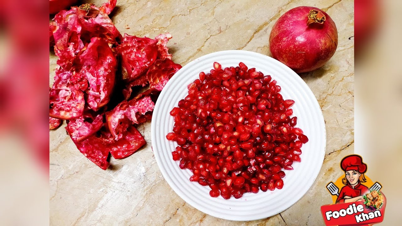 The easy way to open pomegranate | how to peel the pomegranate the fast way | pomegranate cutting