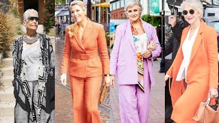 Download the video "Natural older women  over 50,60& 70 Latest fashion tips for Elegant women"