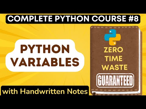 Python Variables With Handwritten Notes In Hindi Python Tutorial 8