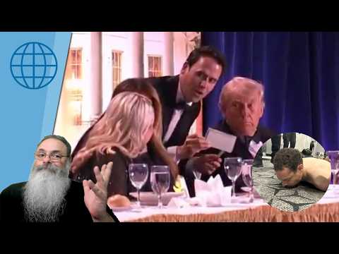 PROFESSOR DEMOCRATA da CALIFORNIA ATENTA contra TRUMP em JANTAR de CORRESPONDENTES da CASA BRANCA