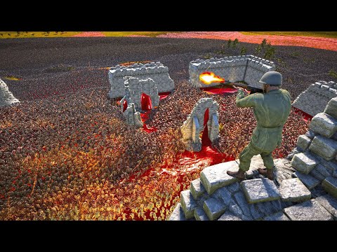 Elite MILITARY Fortress Base Against DEMONIC Zombie Army from HELL- Ultimate Epic Battle Simulator 2