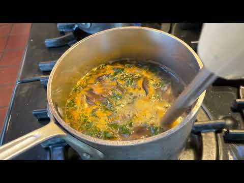 Using an immersion blender to make a smooth soup