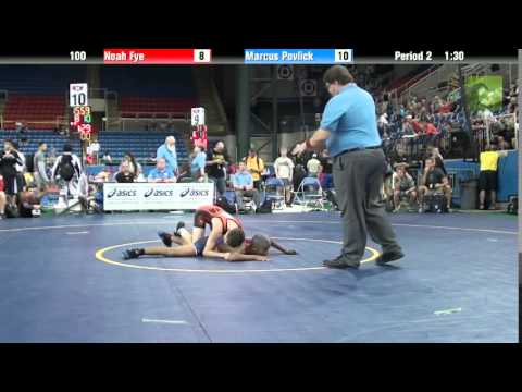 100 lbs. QF - Noah Fye (IA) vs. Marcus Povlick (IL)