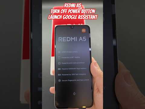 Redmi A5 Turn off Power Button Launch Google Assistant