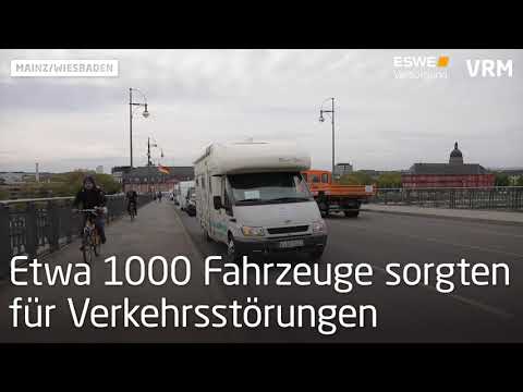 Camper-Demo in Mainz und Wiesbaden