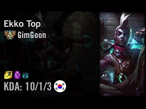 Ekko Top vs Fizz - GimGoon - KR Challenger Patch 6.9