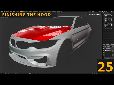 Blender 2.9 Car Modeling BMW M4 Tutorial  (part 25)