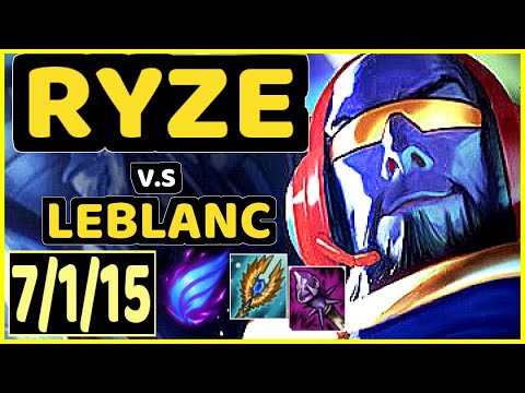 STROMPEST (RYZE) vs LEBLANC - 7/1/15 KDA MID CHALLENGER GAMEPLAY - NA